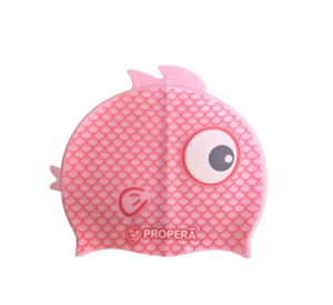 PROPERĀ FlexiFit SILK EFFECT PRINT MINI FRIENDS Badekappe Art.-Nr. MINI1RL122467 Farbe PINK FISH